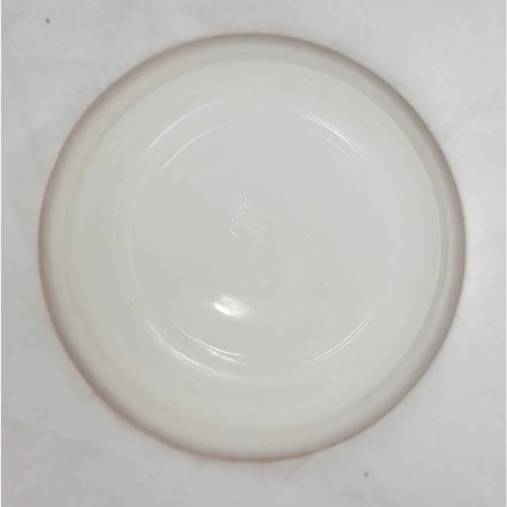 Vintage Oven Fire-King Ware White Porcelain Shallow Bowl